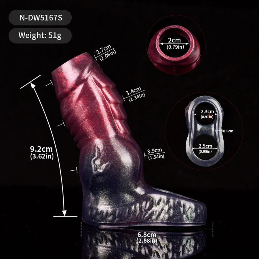 Realistische Penis Sleeve Met Zachte Hond Design