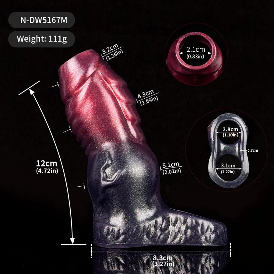 Realistische Penis Sleeve Met Zachte Hond Design