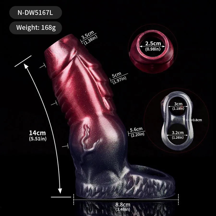 Realistische Penis Sleeve Met Zachte Hond Design