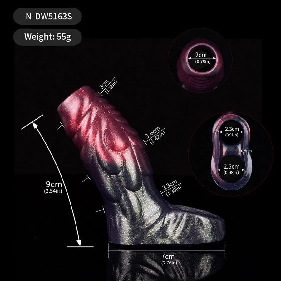 Monster Scale structuur Silicone Penis Sleeve