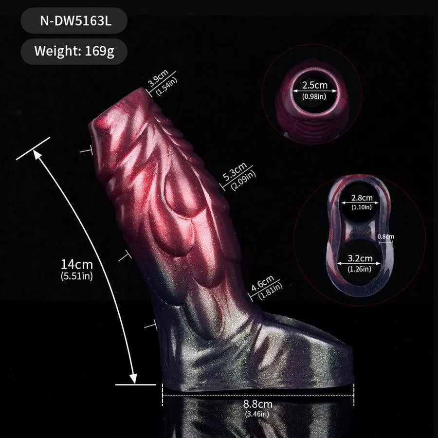 Monster Scale structuur Silicone Penis Sleeve