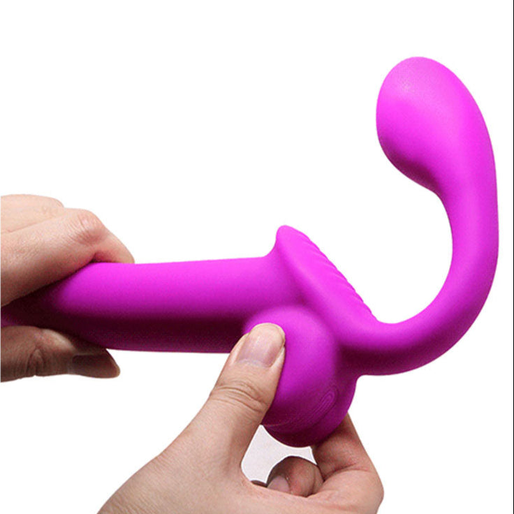 Paarse Strapless Strapon Dildo Met Squirtingfunctie
