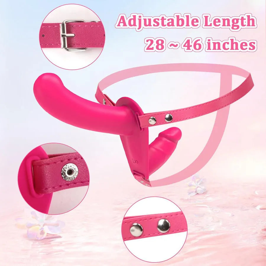 Kleine Strapless Vibrerende Dubbele Dildo Strapon