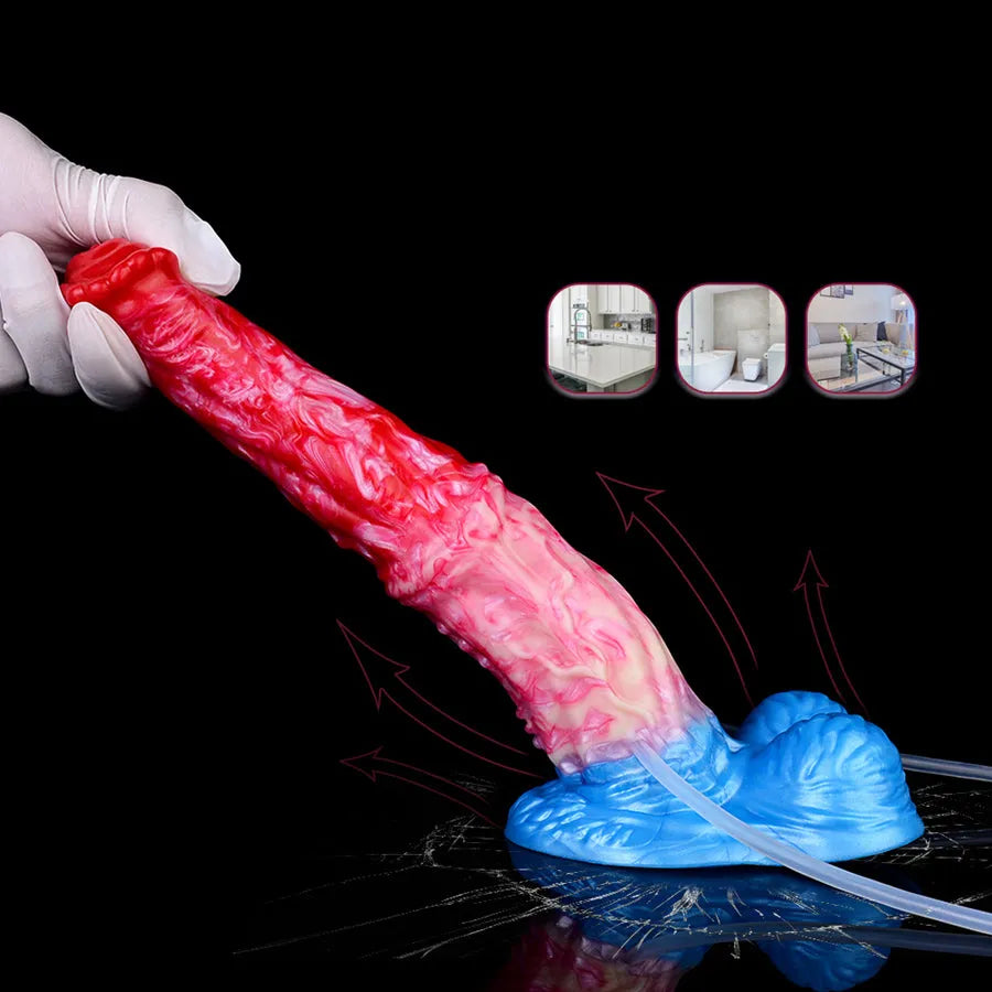 Opblaasbare Horse Squirtingdildo 21 cm Met Ejaculatiefunctie