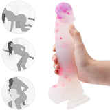 画像をギャラリー ビューアにロード Confetti Dildo Transparant Siliconen Seksspeeltje