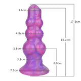 画像をギャラリー ビューアにロード Paarse lichtgevende ei siliconen eierlegger dildo