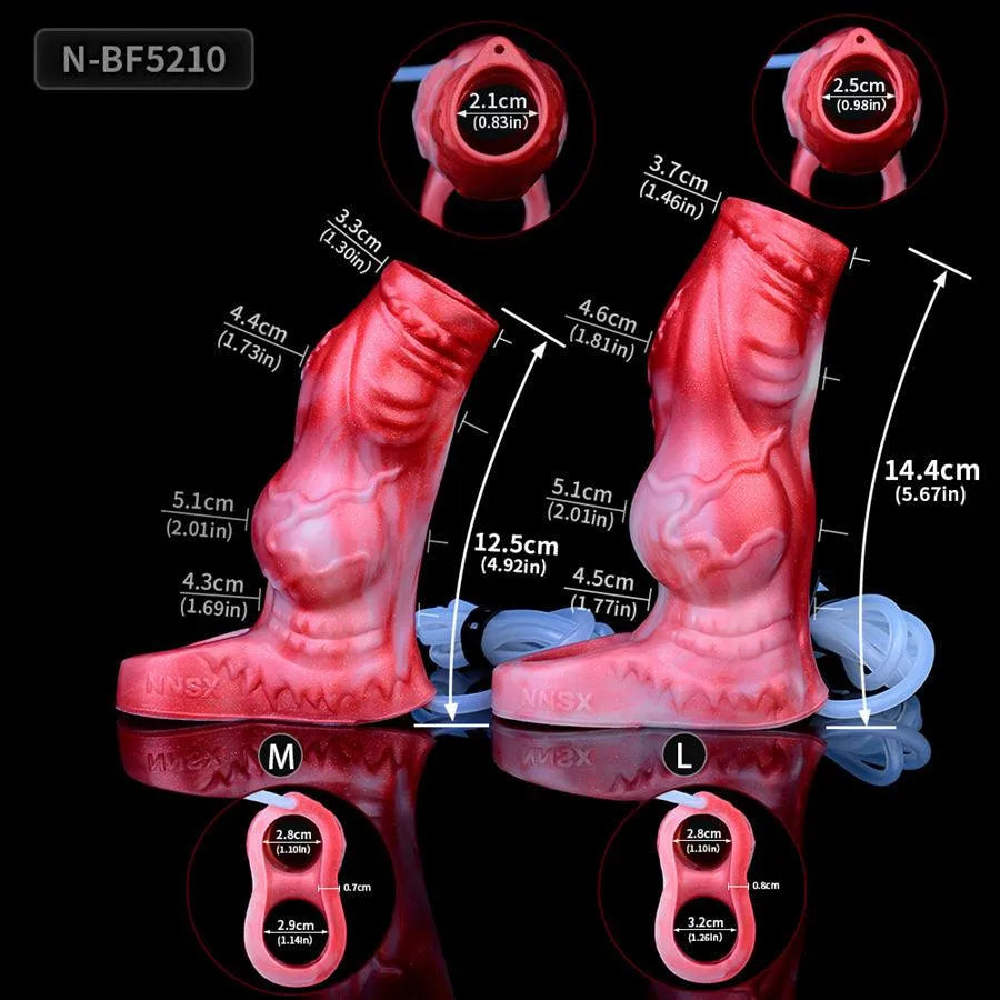 Silicone Penissleeve Met Ribbels En Squirting