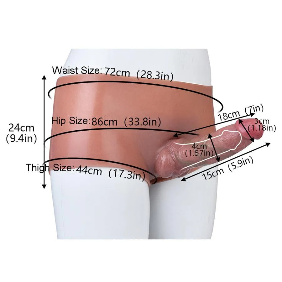 18 cm Holle Penis Sleeve Wearable Dildopants