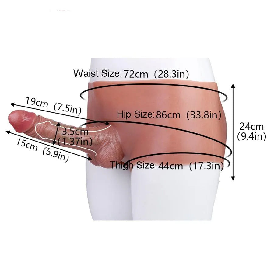 Siliconen Draagbare Hollow Dildo Slip Ontwerp
