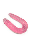 Charger l&#39;image dans la galerie, Baile Double-Ended Crystal Tpr Jelly Realistic Dildo Short+Pink