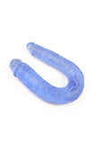 Charger l&#39;image dans la galerie, Baile Double-Ended Crystal Tpr Jelly Realistic Dildo Short+Blue