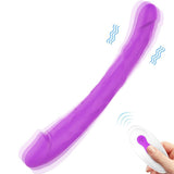 Charger l&#39;image dans la galerie, Remote Control Free Bending 11.96 Inch Double-Ended Dildos Purple Dildo