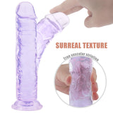 画像をギャラリー ビューアにロード 9.84 Inch Super Suction Purple Transparent Realistic Dildo