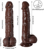 Charger l&#39;image dans la galerie, 11 Inch Brown Giant Thick G-Spot Lifelike Suction Cup Dildo