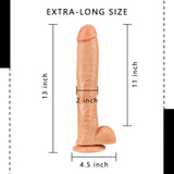 Afbeelding in Gallery-weergave laden, 13 Inch Huge &amp; Long Realistic Dildo With Strong Suction Cup