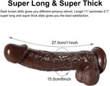 Charger l&#39;image dans la galerie, 11 Inch Brown Giant Thick G-Spot Lifelike Suction Cup Dildo