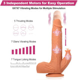 Afbeelding in Gallery-weergave laden, 9.8 Inch Liquid Silicone Realistic Vibrating Thrusting Dildo