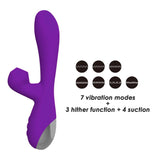 Charger l&#39;image dans la galerie, Flicking Rabbit G-Spot Dildo Vibrator With Suction