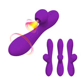 Charger l&#39;image dans la galerie, Flicking Rabbit G-Spot Dildo Vibrator With Suction