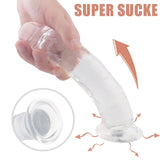 Load image into Gallery viewer, 4 Kinds Size Super Suction Transparent Realistic Dildo